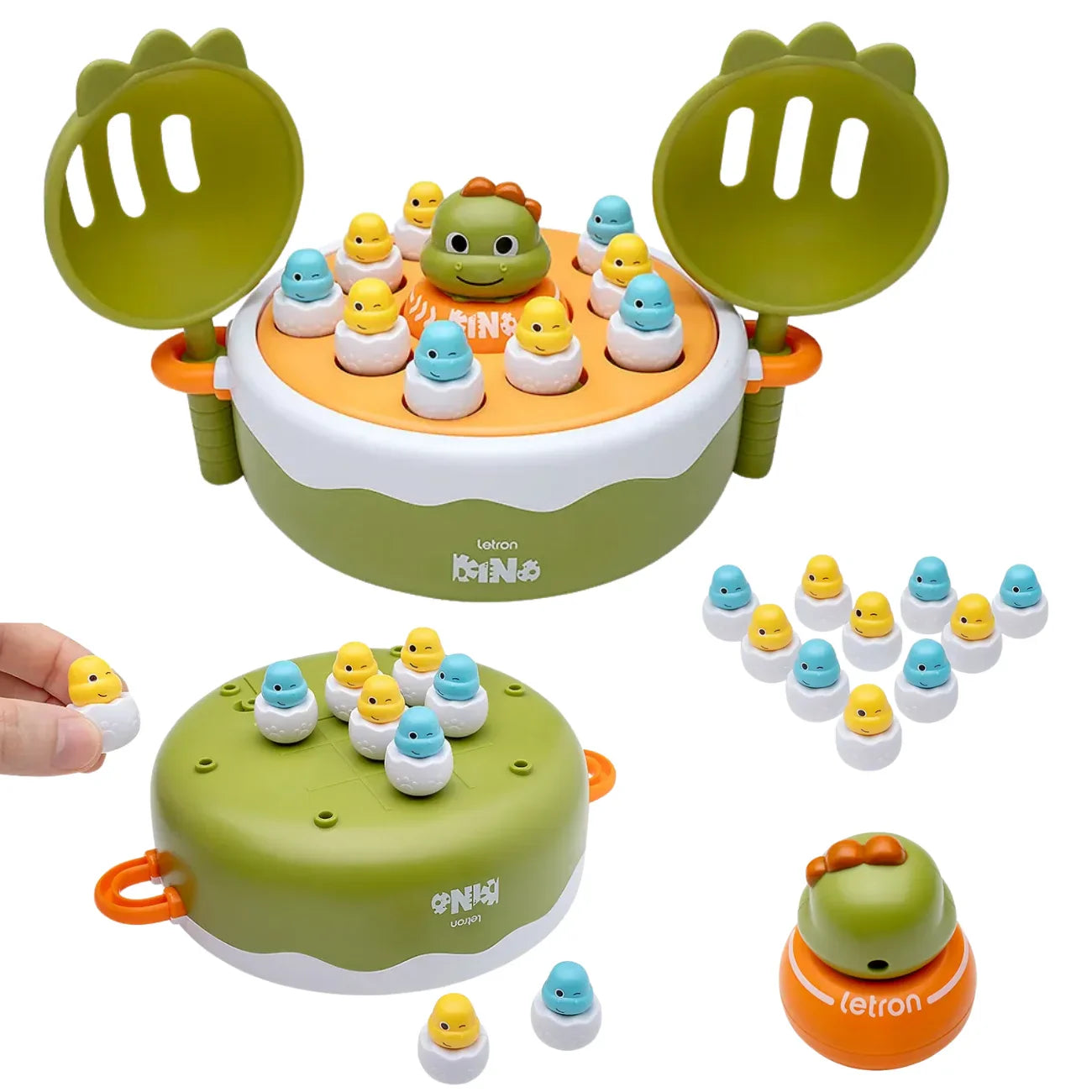 Pula e Pega Dino 3 em 1: Estimula a Concentração, Foco e Raciocínio Rápido