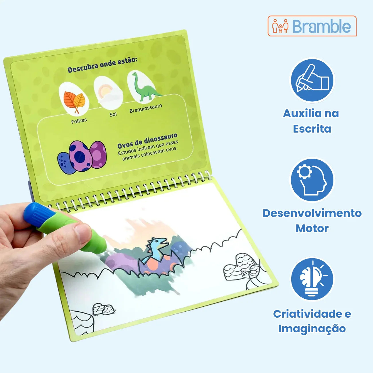 Aquabook Divertido: Livro de Colorir e Pintar com Água Reutilizável