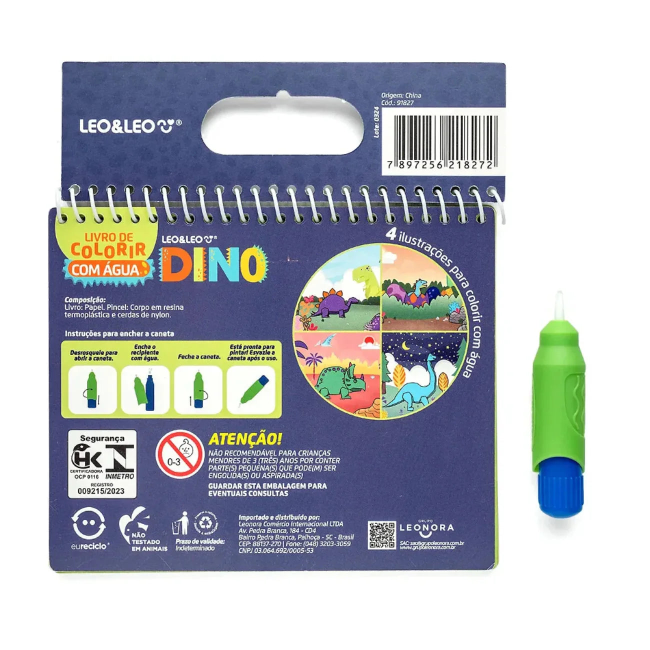 Aquabook Divertido: Livro de Colorir e Pintar com Água Reutilizável