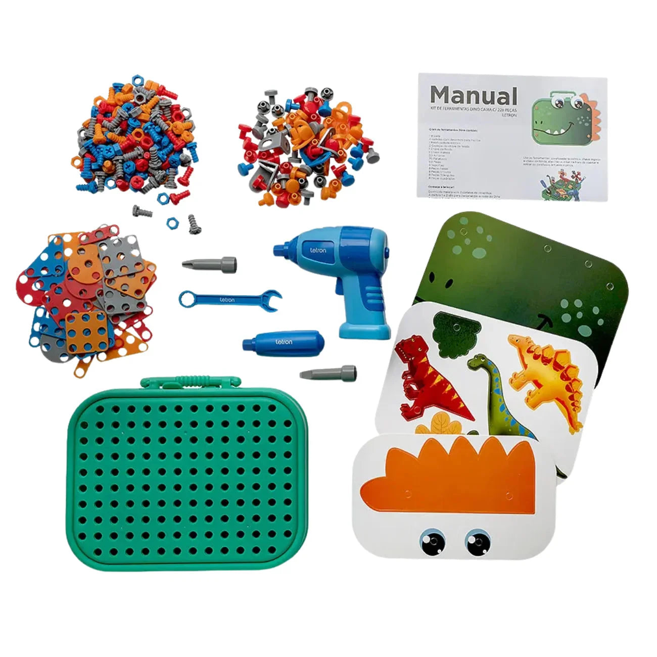 Kit Ferramentas Brinquedo Infantil com Parafusadeira e Maleta 228 Peças