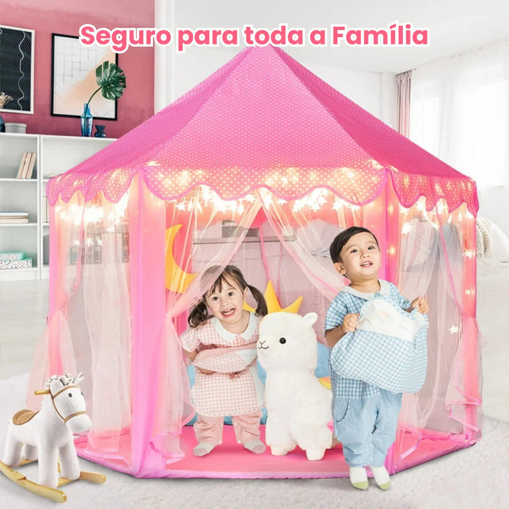 Tenda Mágica Infantil Cabana Iluminada com LED que Estimula Imaginação e Faz de Conta