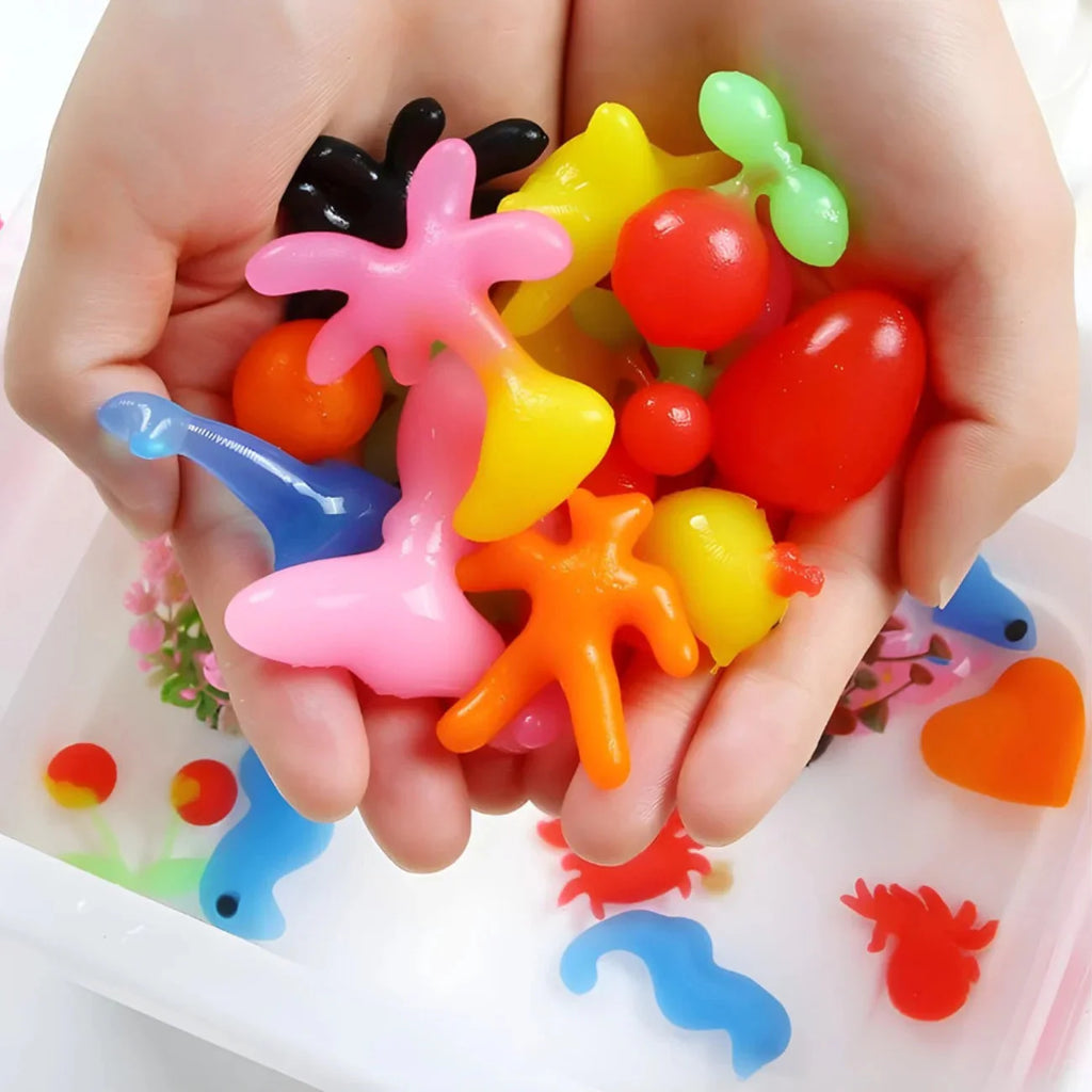 Brinquedo Kit Geleia Mágica Colorida Balde Grande Squishy Divertido