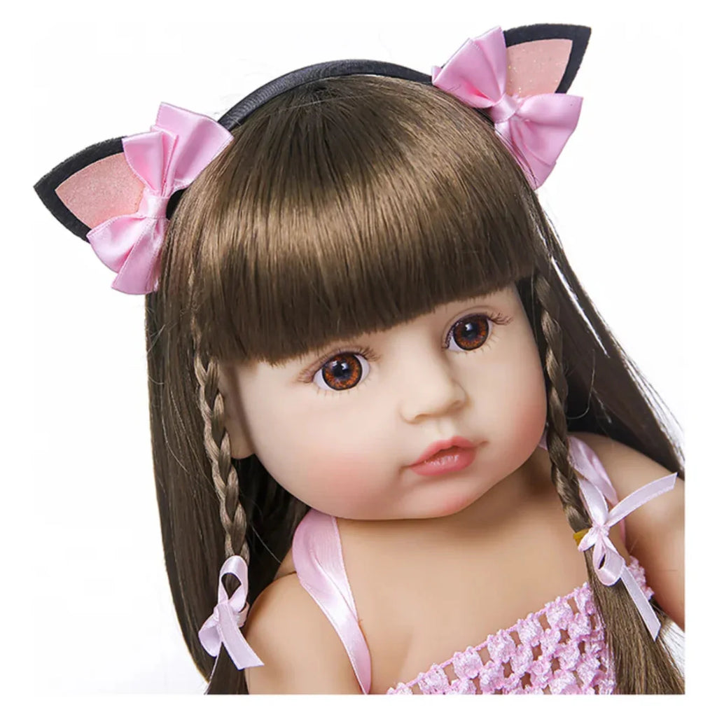 Boneca Bebê Reborn Realista 55cm com Acessórios Coelhinha