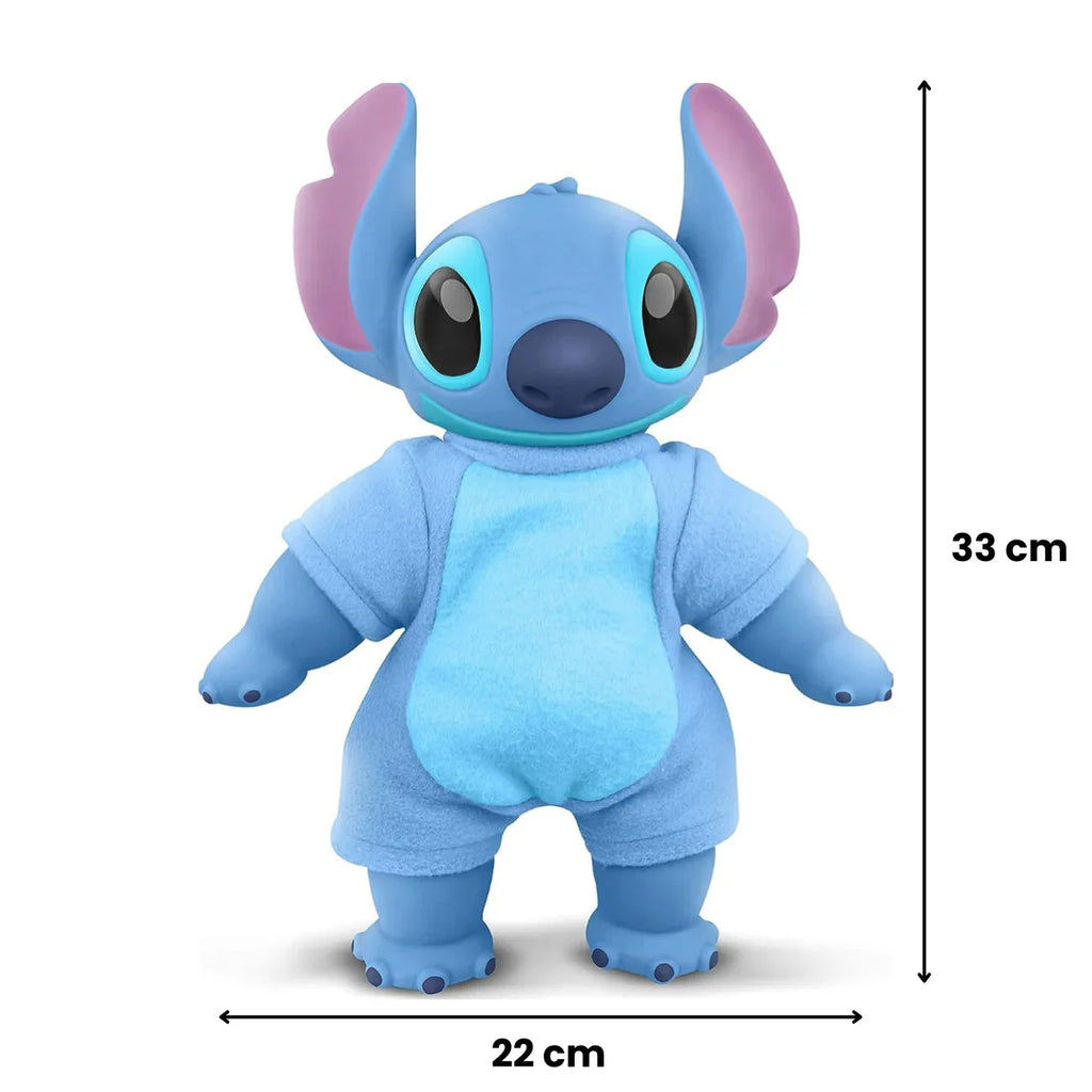 Boneco Stitch Pelúcia Original com Roupinha e Certidão de Nascimento Disney