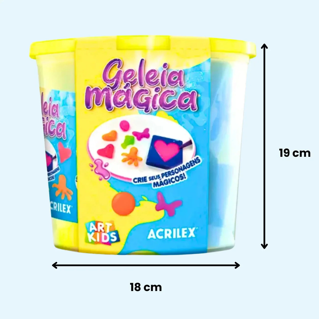 Brinquedo Kit Geleia Mágica Colorida Balde Grande Squishy Divertido