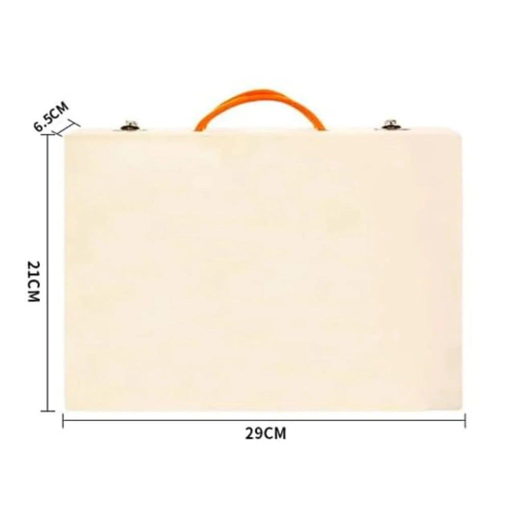 Caixa de Ferramentas Infantil Brinquedo Montessori 34 Peças em Madeira