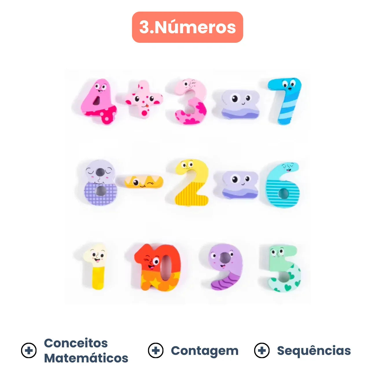 Tabuleiro Educativo Sensorial 7 em 1 Montessori para Desenvolvimento e Coordenação Motora