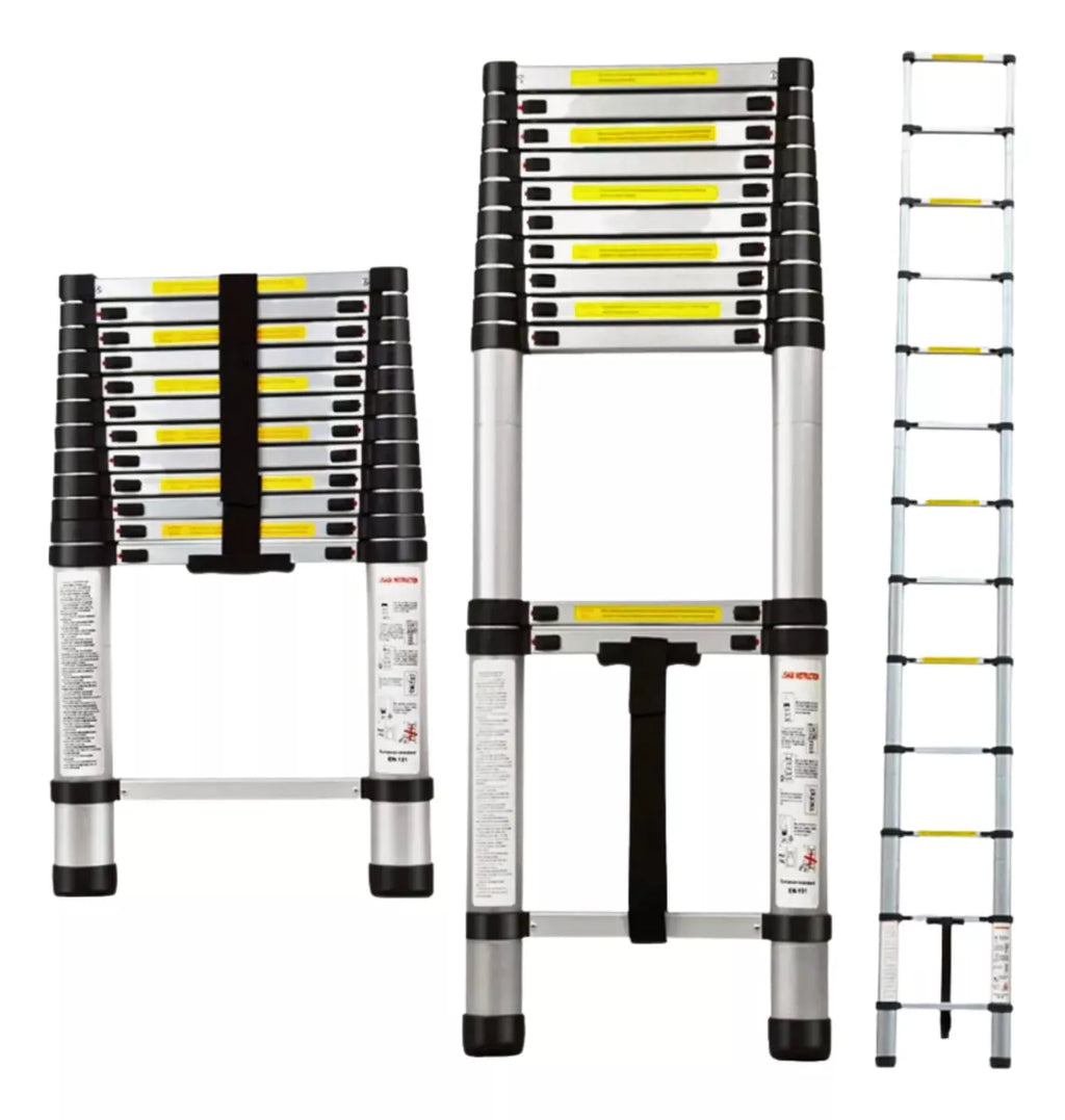 Escada Alumínio Telescópica 4.1 M 16 Degraus Multifuncional
