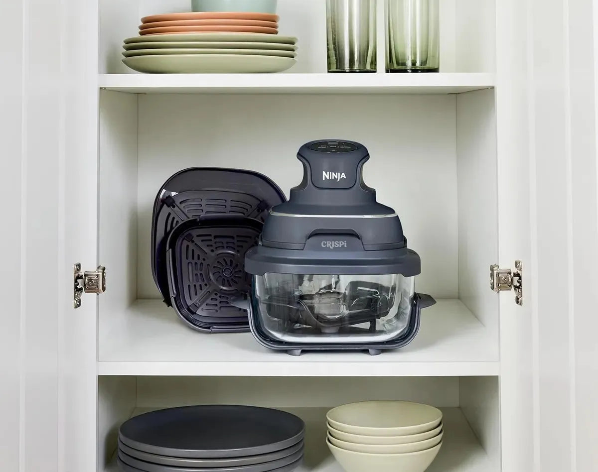 Air Fryer Portátil Ninja Crispi 4 em 1 1500w com 2 Potes de Vidro Cinza