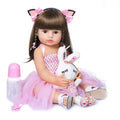 Boneca Bebê Reborn Realista 55cm com Acessórios Coelhinha