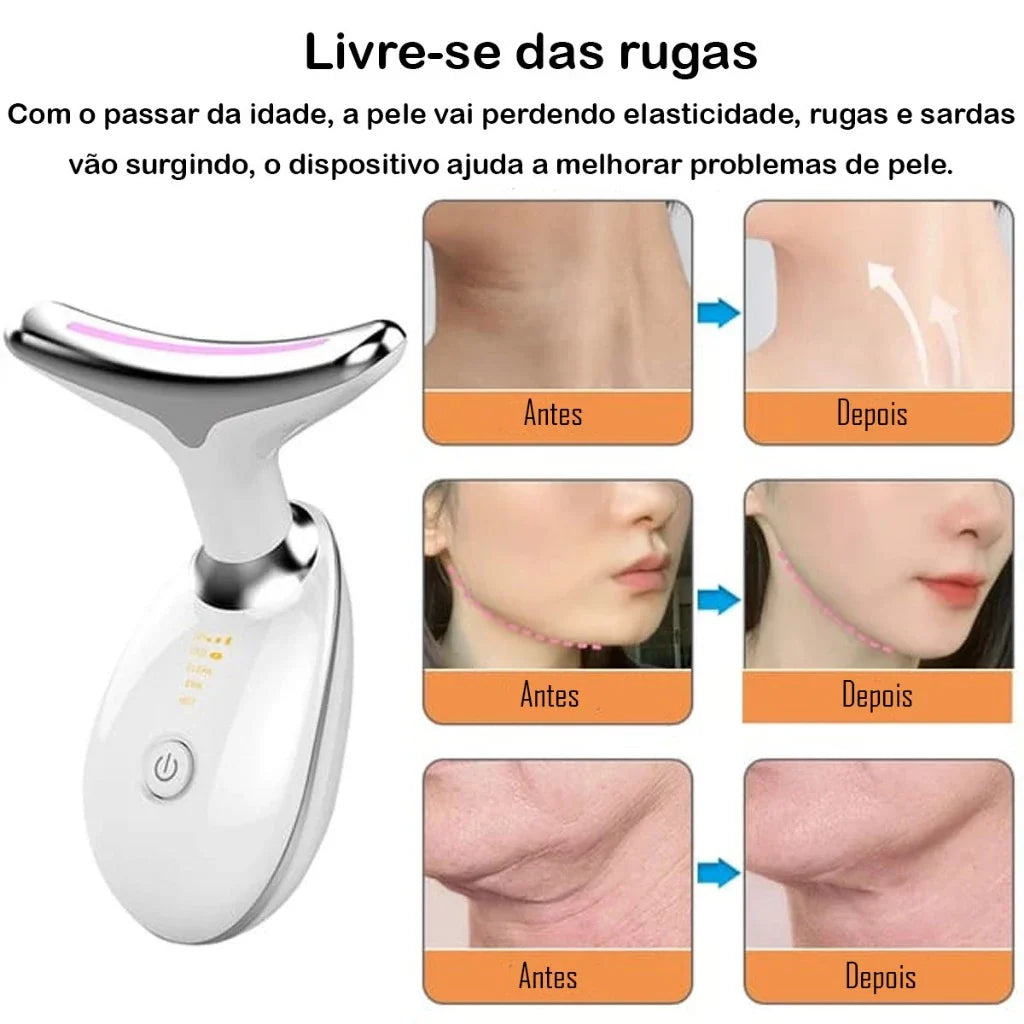 LIFT SKIN - Massageador Facial para rosto e pescoço Efeito Lifting Anti-Rugas
