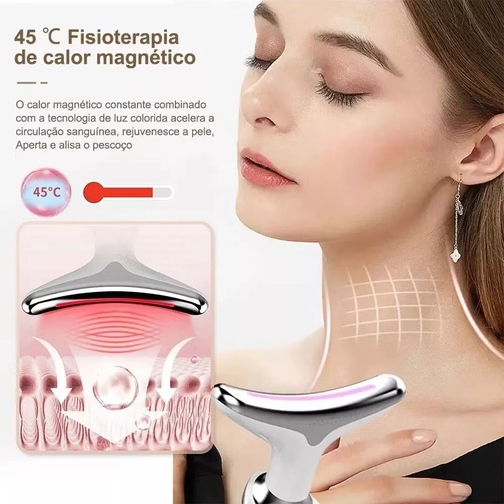LIFT SKIN - Massageador Facial para rosto e pescoço Efeito Lifting Anti-Rugas