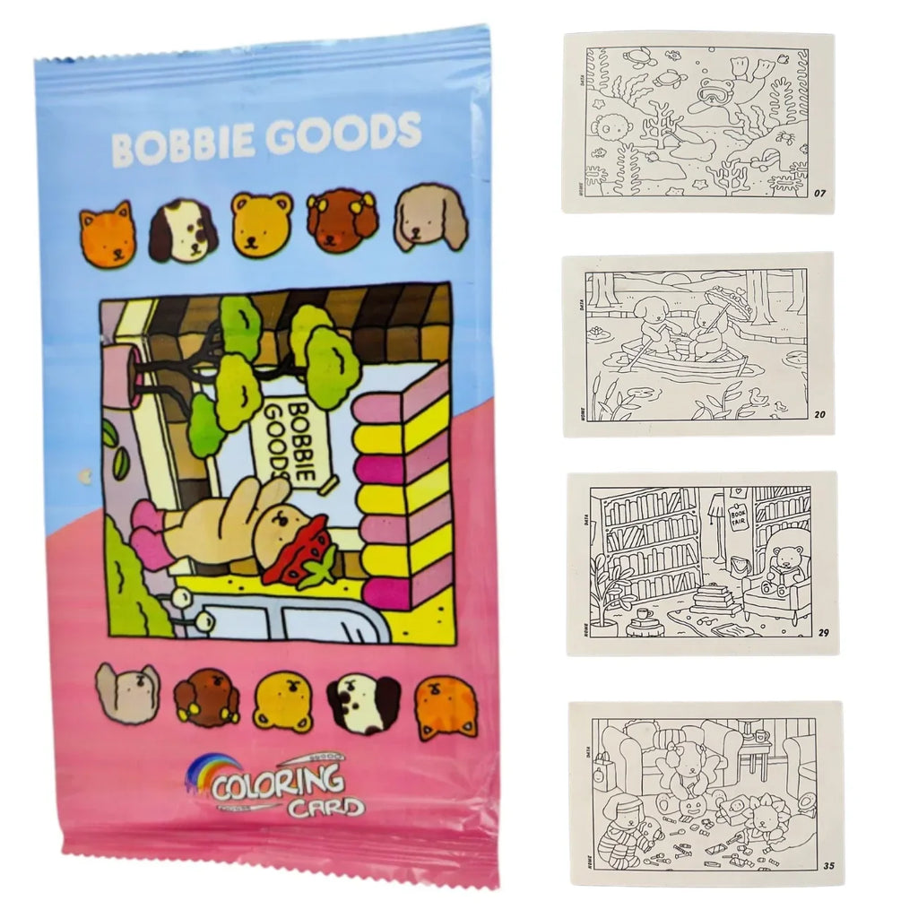 Cards Colecionáveis Bobbie Goods com Desenhos Surpresas Para Colorir