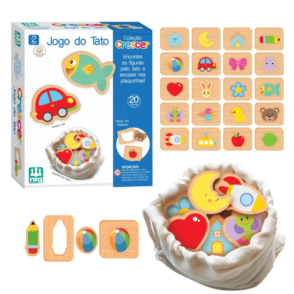 Jogo do Tato Brinquedo Sensorial com Peças de Encaixe para Coordenação Infantil