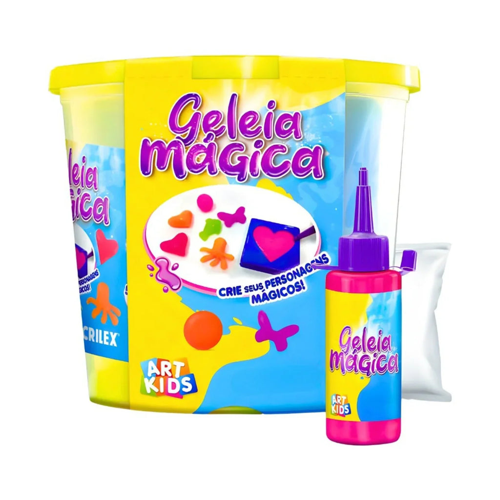 Brinquedo Kit Geleia Mágica Colorida Balde Grande Squishy Divertido