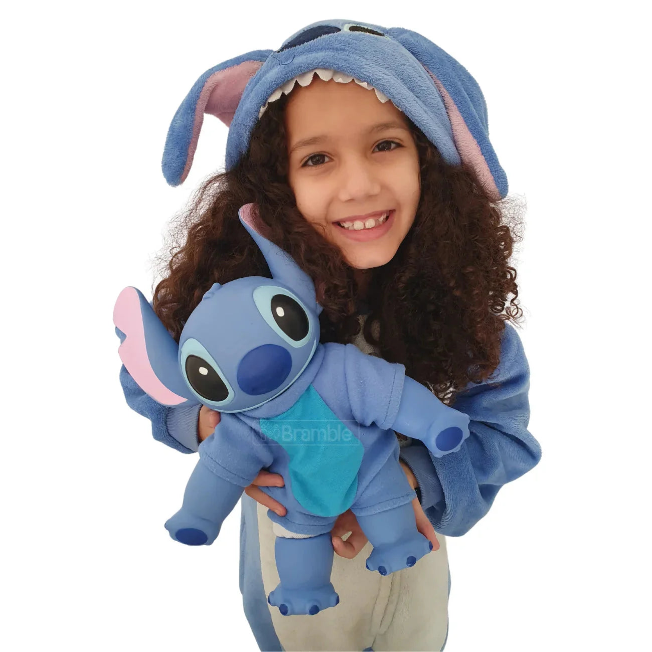 Boneco Stitch Pelúcia Original com Roupinha e Certidão de Nascimento Disney