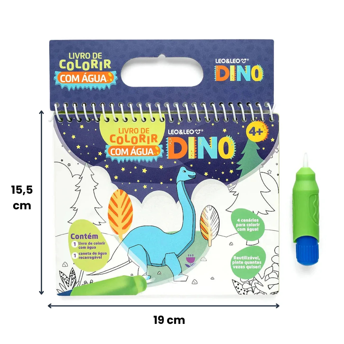 Aquabook Divertido: Livro de Colorir e Pintar com Água Reutilizável