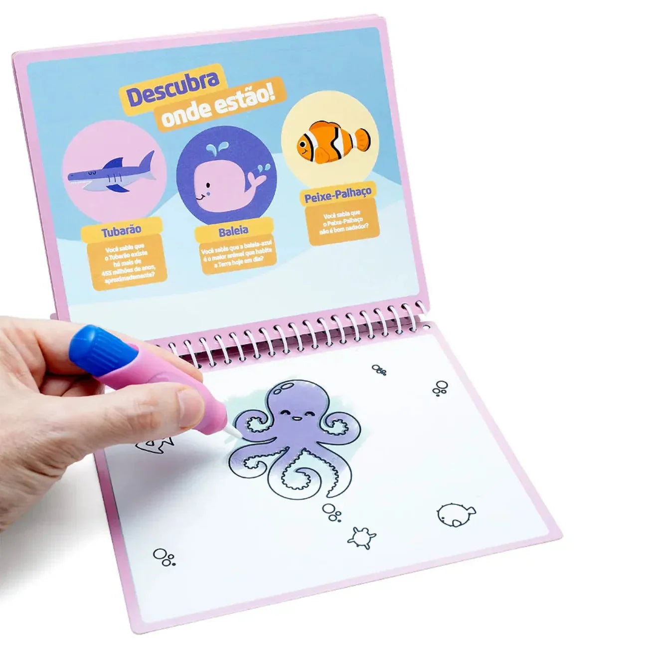 Aquabook Divertido: Livro de Colorir e Pintar com Água Reutilizável